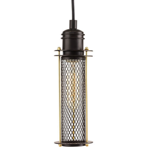 Industrial 1 Light 5 inch Antique Bronze Pendant Ceiling Light
