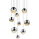 Grapes LED 13.75 inch Polished Chrome Cluster Pendant Ceiling Light in Assorted