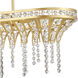 Fantania 4 Light 36 inch Champagne Gold Linear Chandelier Ceiling Light