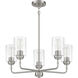 Stowe 5 Light 23 inch Brushed Polished Nickel Chandelier Ceiling Light