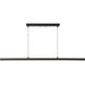 Vega Linear Pendant Ceiling Light in Black