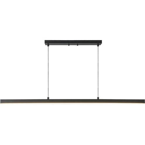Vega Linear Pendant Ceiling Light in Black