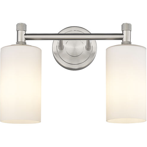 Downtown Urban Crown Point 2 Light 13.88 inch Satin Nickel Bath Vanity Light Wall Light in Matte White