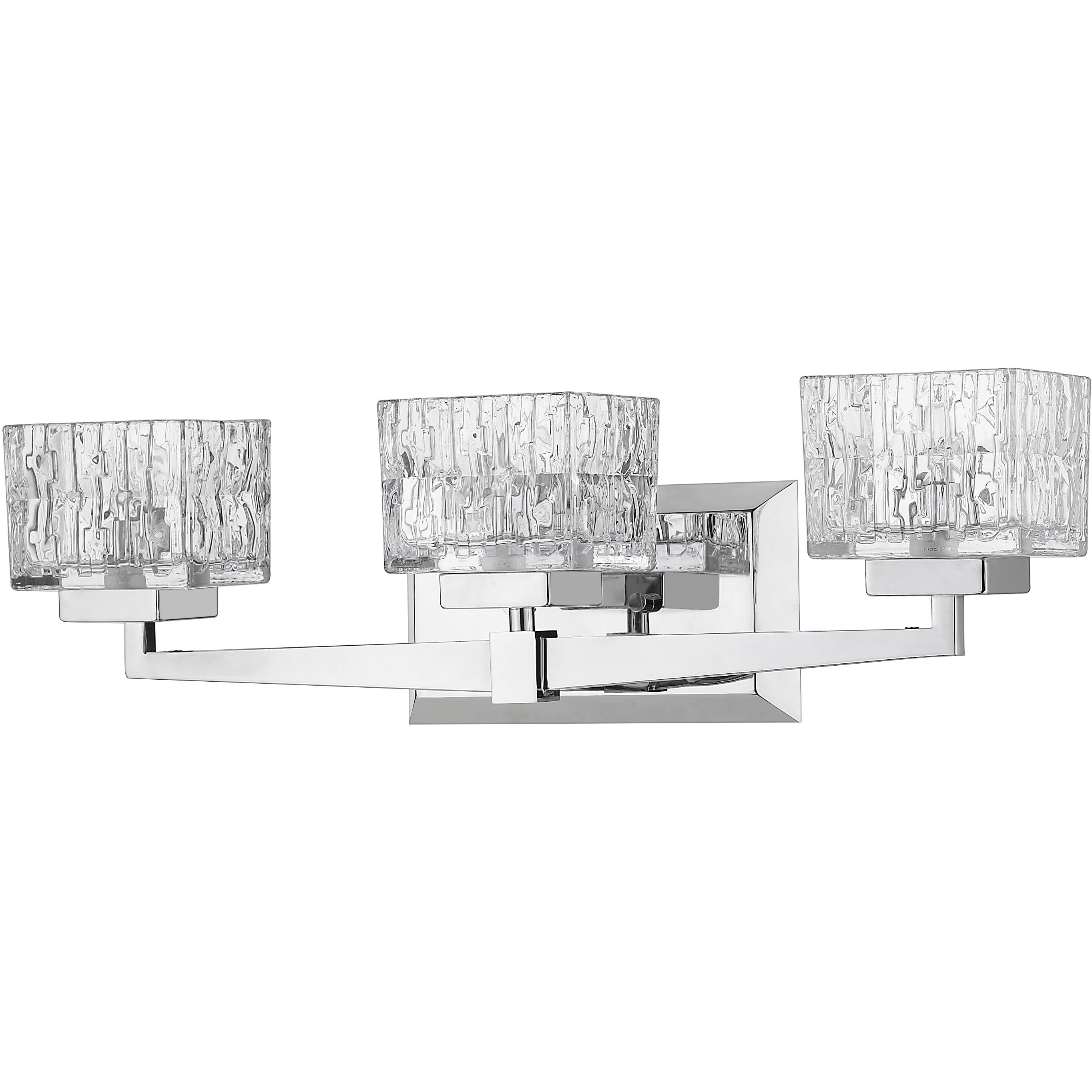 Rubicon 3 Light 22 inch Chrome Vanity Wall Light in G9