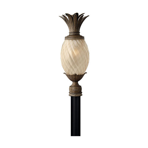 Plantation LED 25 inch Pearl Bronze Outdoor Post/Pier Mount Lantern