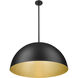 Vega 3 Light 31.5 inch Matte Black Pendant Ceiling Light