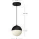 Monae Pendant Ceiling Light in Black