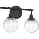 Neighborhood Que 2 Light 15 inch Flat Black Vanity Light Wall Light