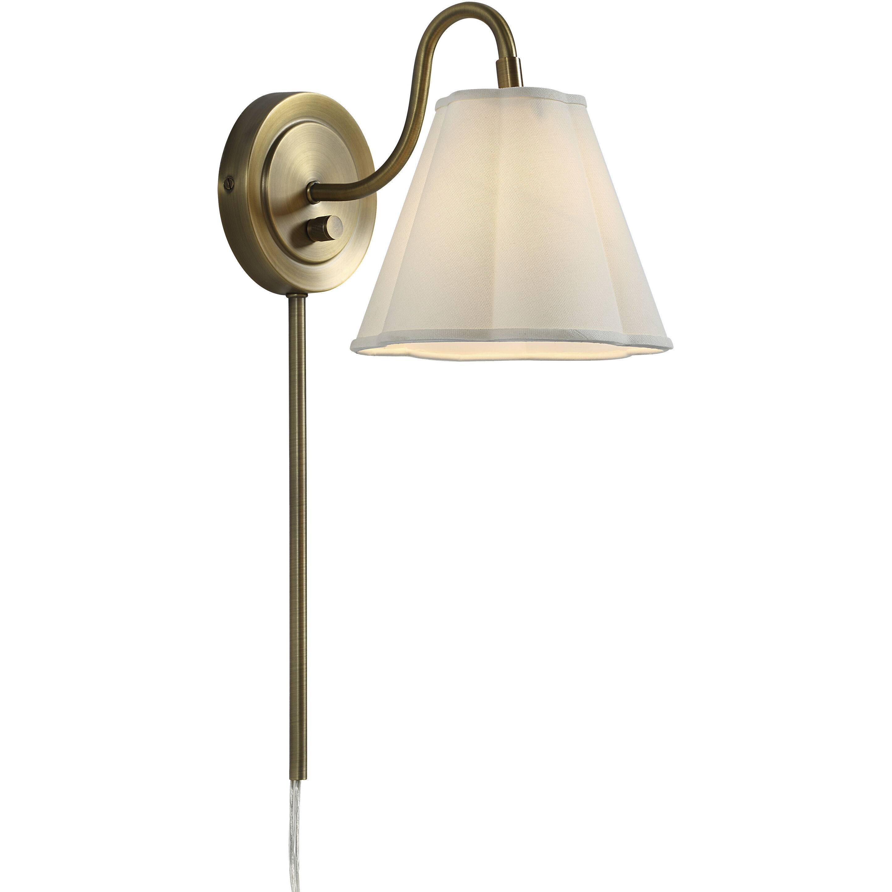 Arielle 1 Light 7.5 inch Antique Brushed Brass Sconce Wall Light