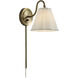Arielle 1 Light 7.5 inch Antique Brushed Brass Sconce Wall Light