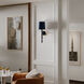 Kane 1 Light 7 inch Midnight Blue with Modern Brass Armed Wall Sconce Wall Light