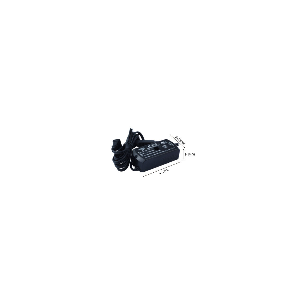 Plug and Play 120V Black 12V Transformer Ceiling Light