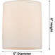 Ballston Cobbleskill LED 5.3 inch Brushed Satin Nickel Sconce Wall Light in Clear Glass