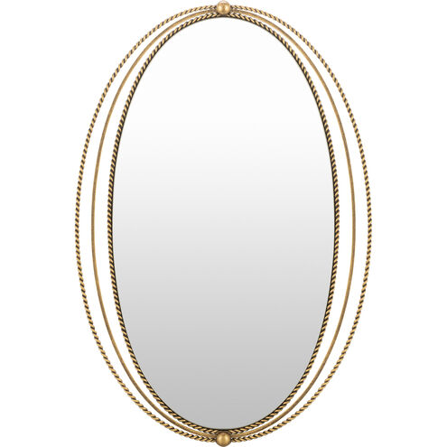 Chasm 30.25 X 19.5 inch Light Grey Mirror, Oval