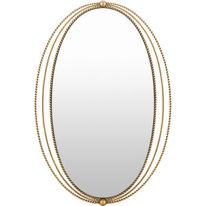 Chasm 30.25 X 19.5 inch Light Grey Mirror, Oval