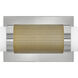 Zevi LED 29 inch Polished Nickel with Lacquered Brass Vanity Light Wall Light, Vertical