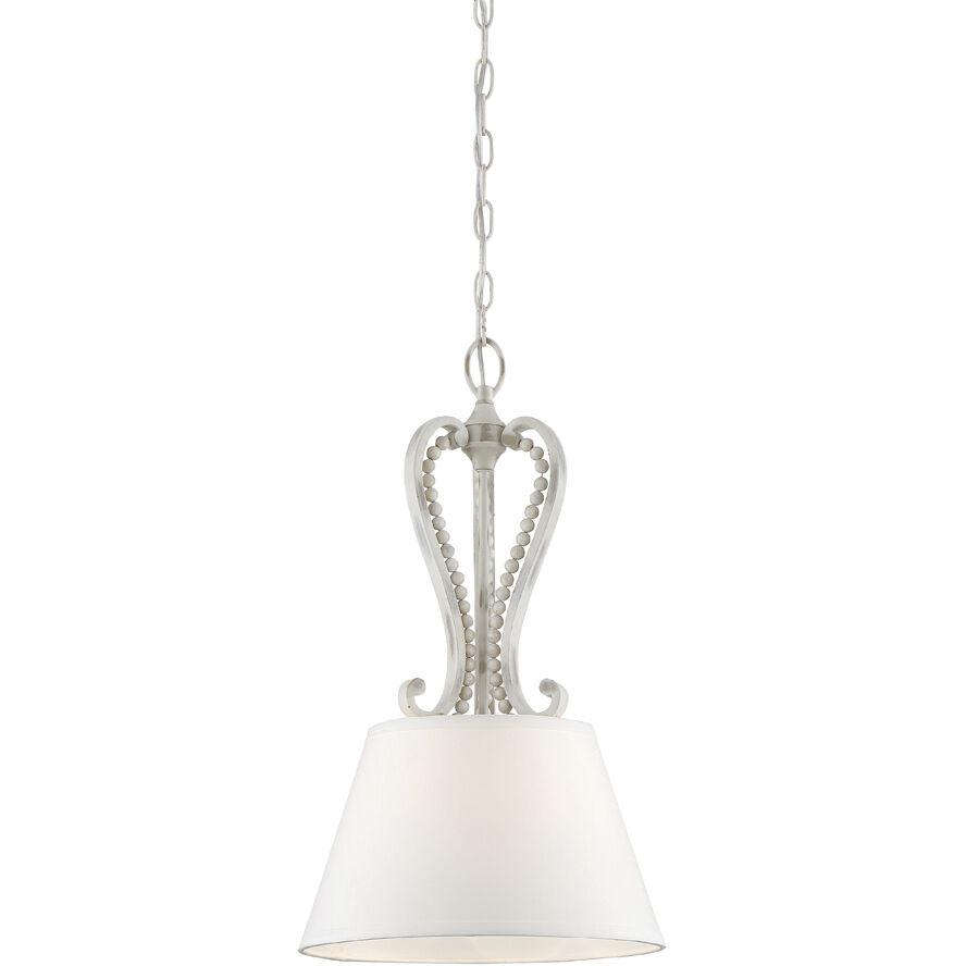 Newport 1 Light 13.25 inch Coastal Weathered White Pendant Ceiling Light
