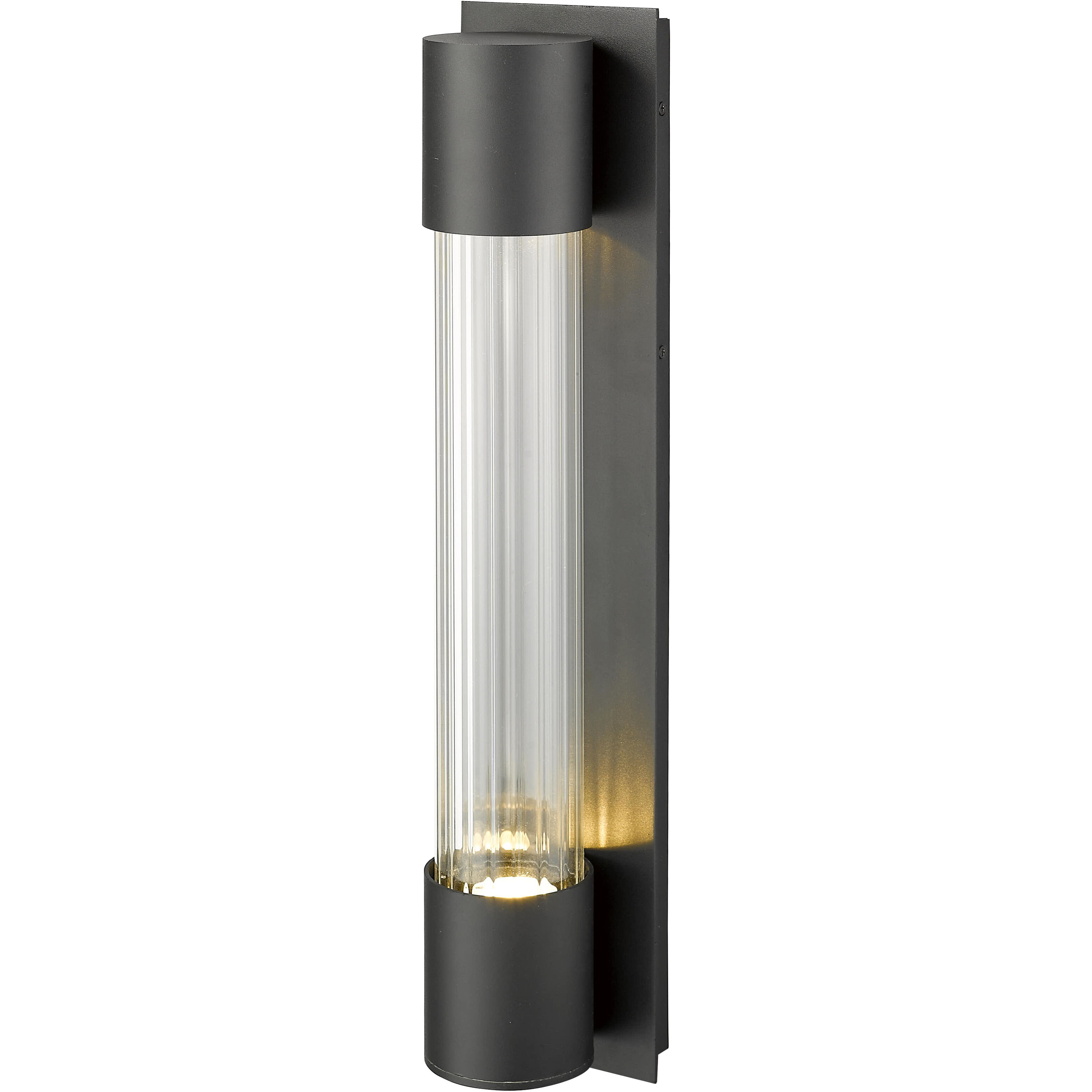 Striate Outdoor Wall Light in Black