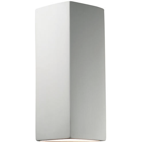 Ambiance Peaked Rectangle LED 7 inch Celadon Green Crackle ADA Wall Sconce Wall Light