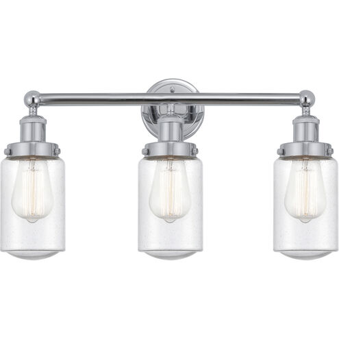 Dover 3 Light 24.5 inch Polished Chrome Bath Vanity Light Wall Light