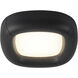 Folio 14.5 inch Brown Vegan Leather Flush Mount Ceiling Light
