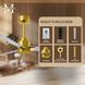 Atlas Alessandra 72 inch Brushed Brass with Barn Wood Blades Indoor/Outdoor Ceiling Fan