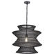 Krabi 1 Light 22 inch Black Single Pendant Ceiling Light