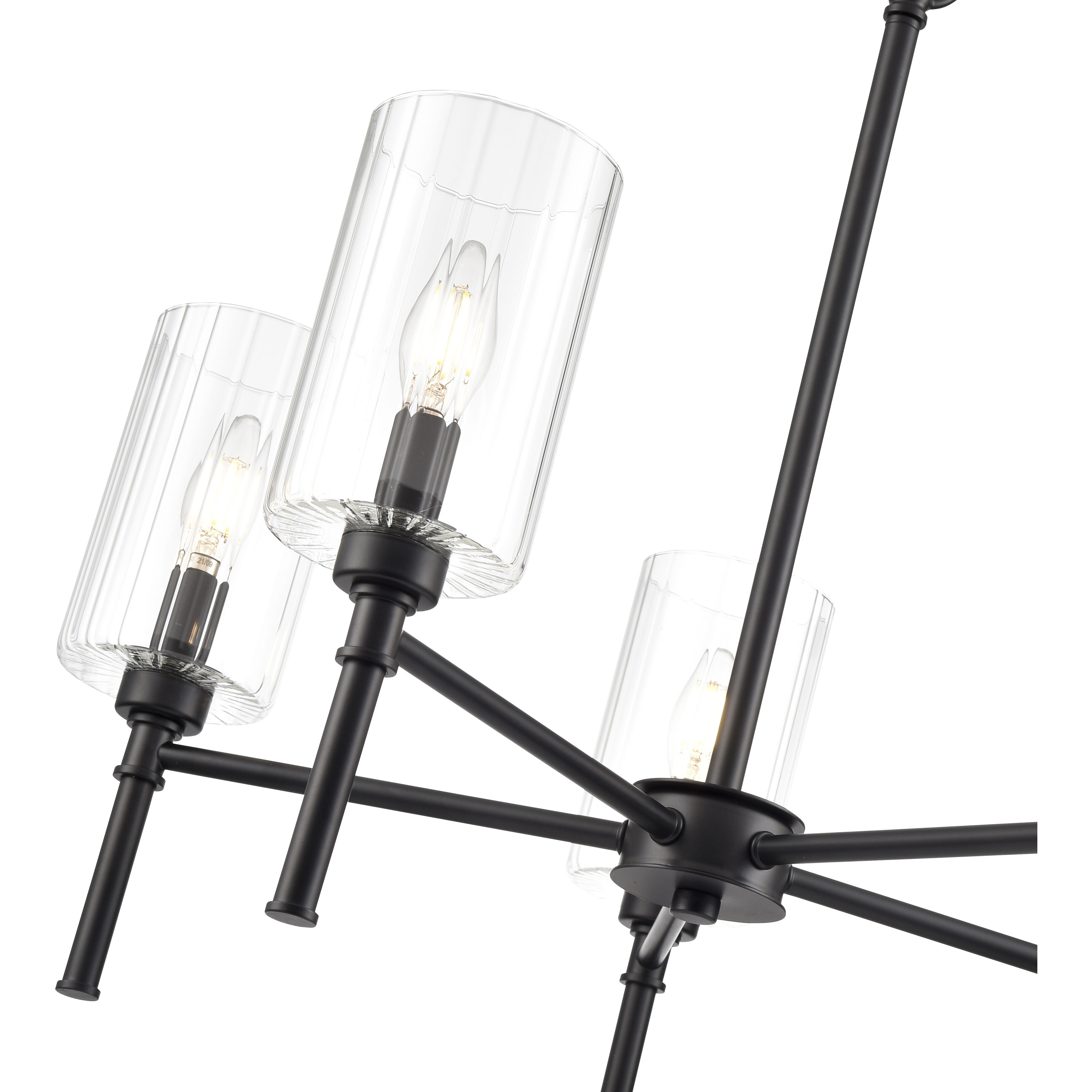 Chastine 5 Light 24 inch Matte Black Chandelier Ceiling Light
