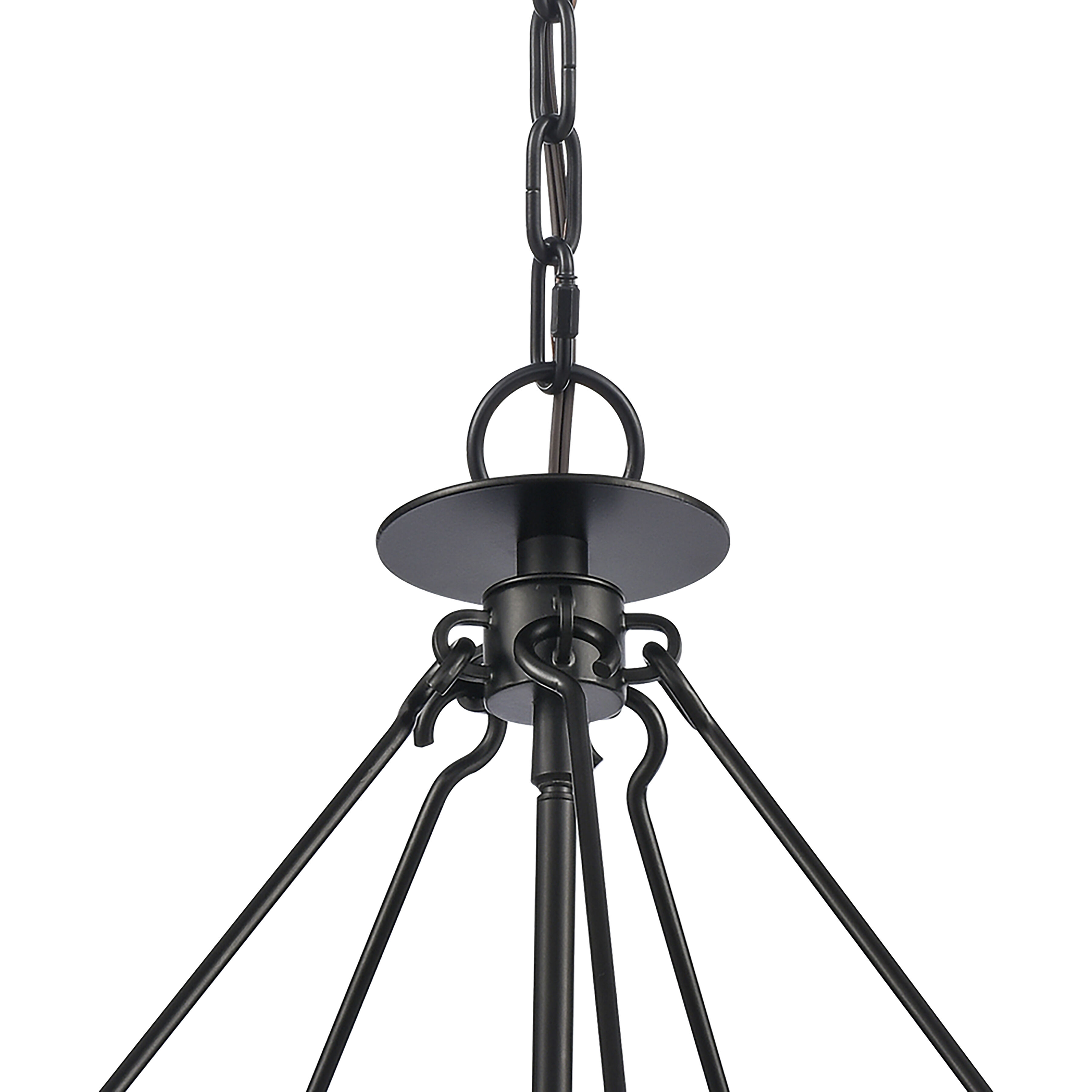 Solace 5 Light 18 inch Matte Black Pendant Ceiling Light