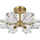 Lyra 6 Light 14 inch Satin Gold Flush Mount Ceiling Light