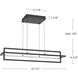 Mondrian LED 35.5 inch Black Linear Pendant Ceiling Light
