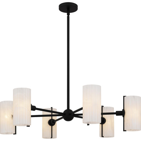 Curran 6 Light 36 inch Matte Black Chandelier Ceiling Light