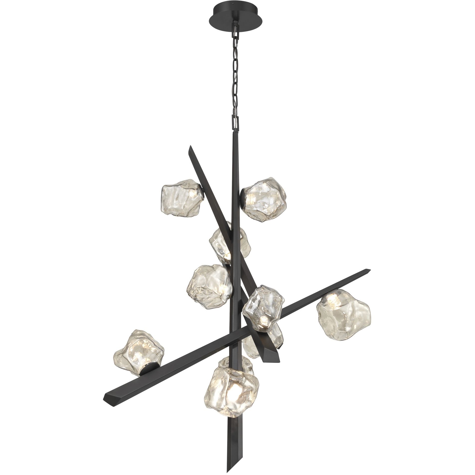 Thorah 10 Light 36 inch Graphite Chandelier Ceiling Light