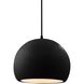 Radiance LED 7 inch Gloss Black and Matte White and Matte Black Pendant Ceiling Light