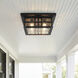 Beacon Square 2 Light 12 inch Textured Black Outdoor Flush