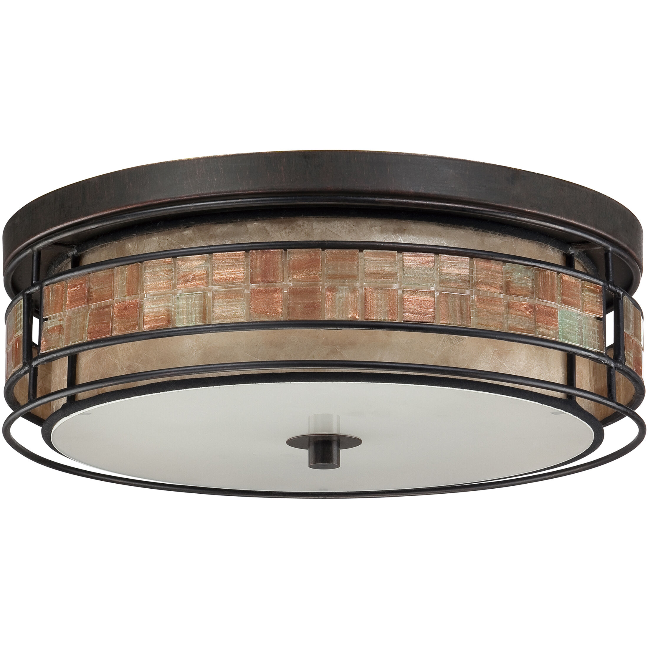 Laguna 3 Light 16 inch Renaissance Copper Outdoor Semi-Flush Mount, Naturals