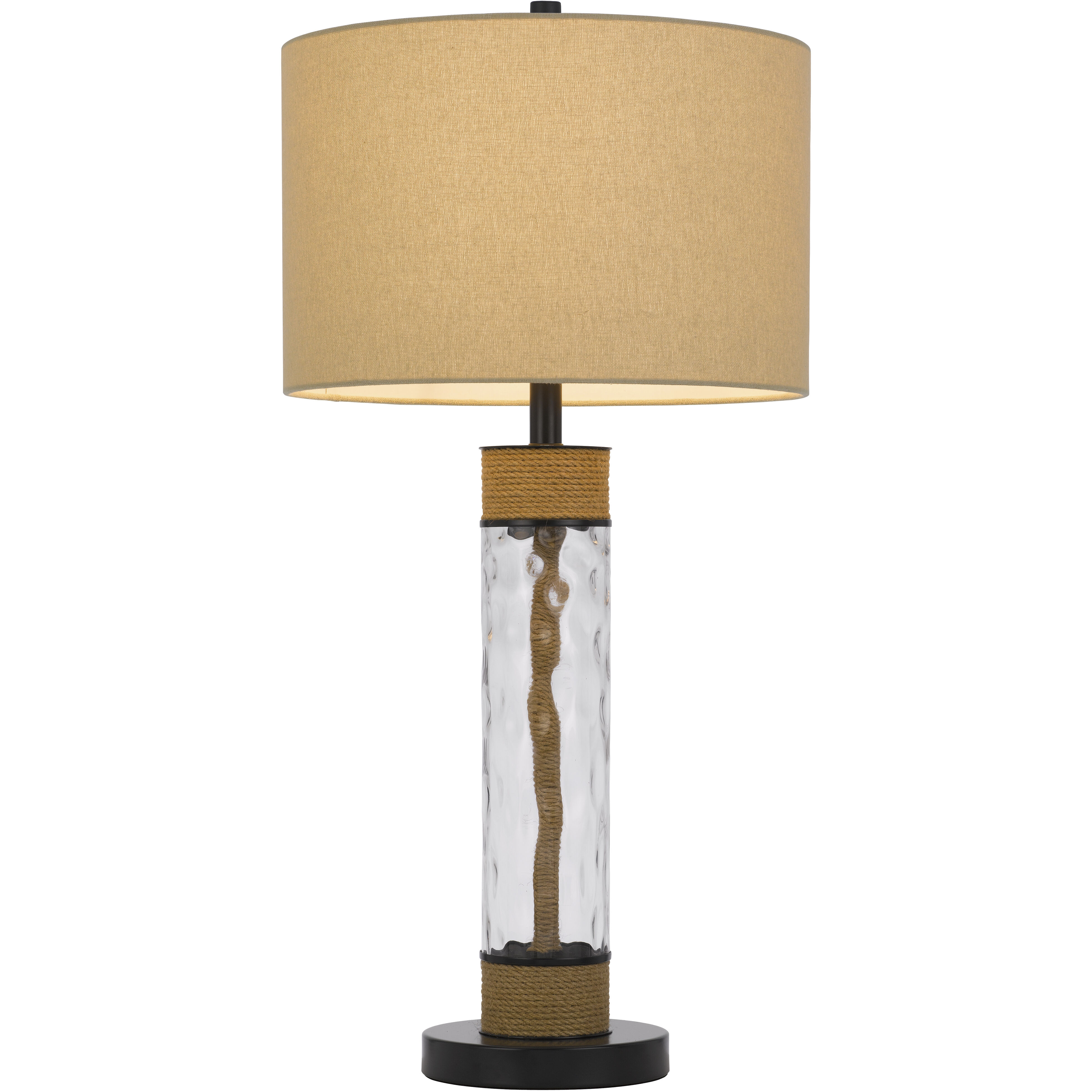 Bartow 32 inch 150.00 watt Black and Burlap Table Lamp Portable Light