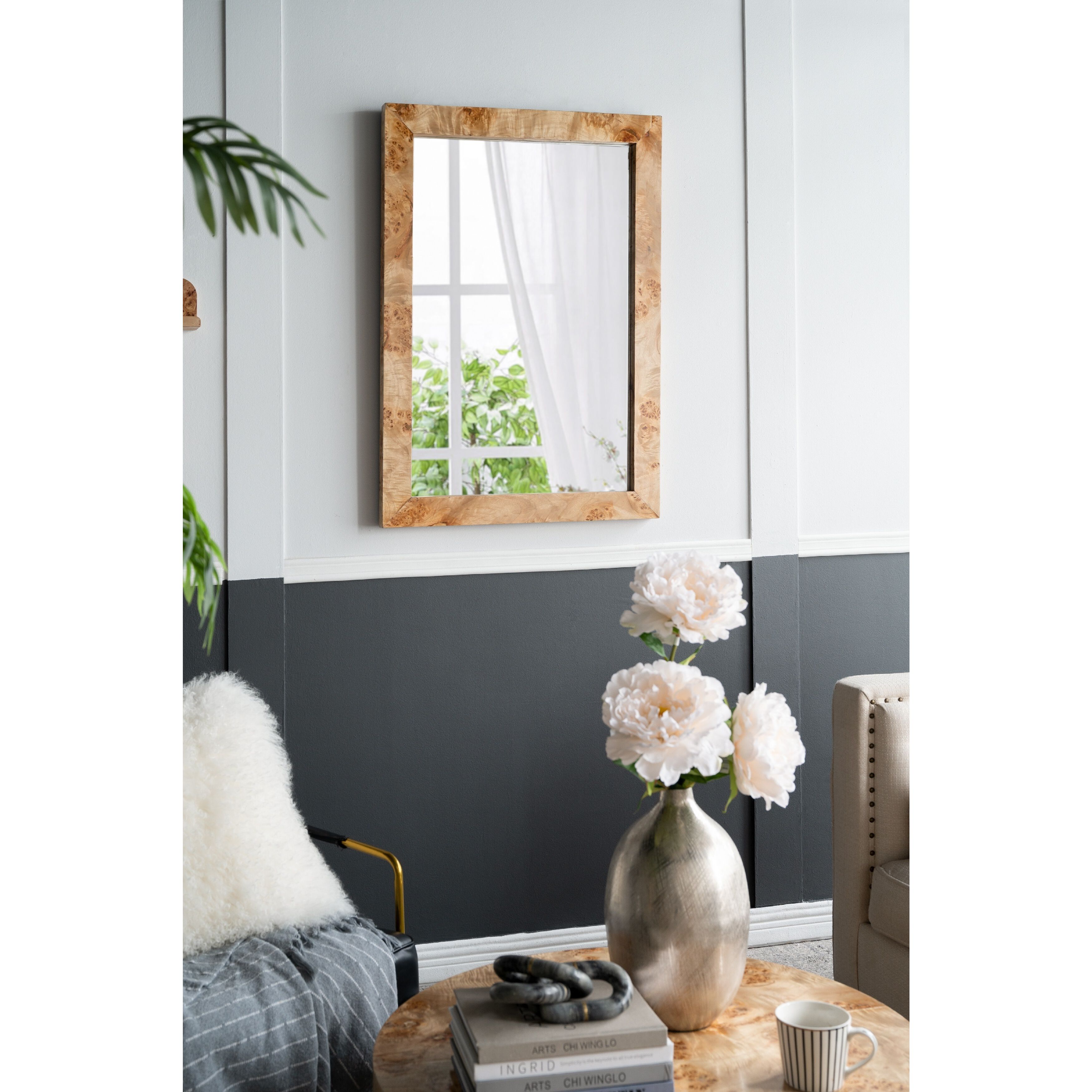 Burl 39.8 X 28 inch Brown Mirror