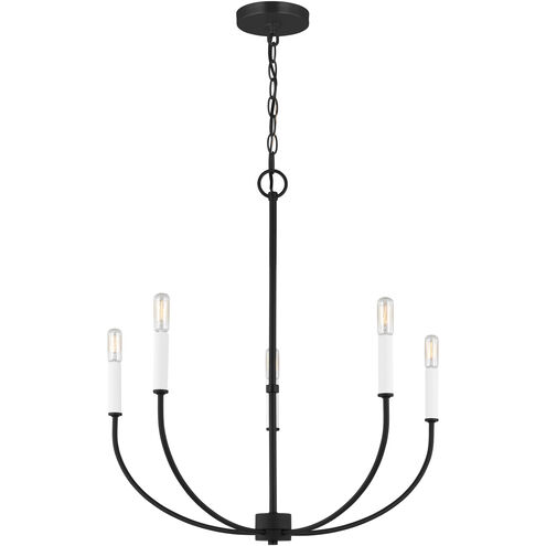 Greenwich 5 Light 24.13 inch Midnight Black Chandelier Ceiling Light