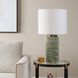 Hensley 28.75 inch 150 watt Ivory and Moss Green and Antique Brass Table Lamp Portable Light