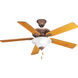 AirPro 52 inch Cobblestone Ceiling Fan in Rosewood/Honey Pine