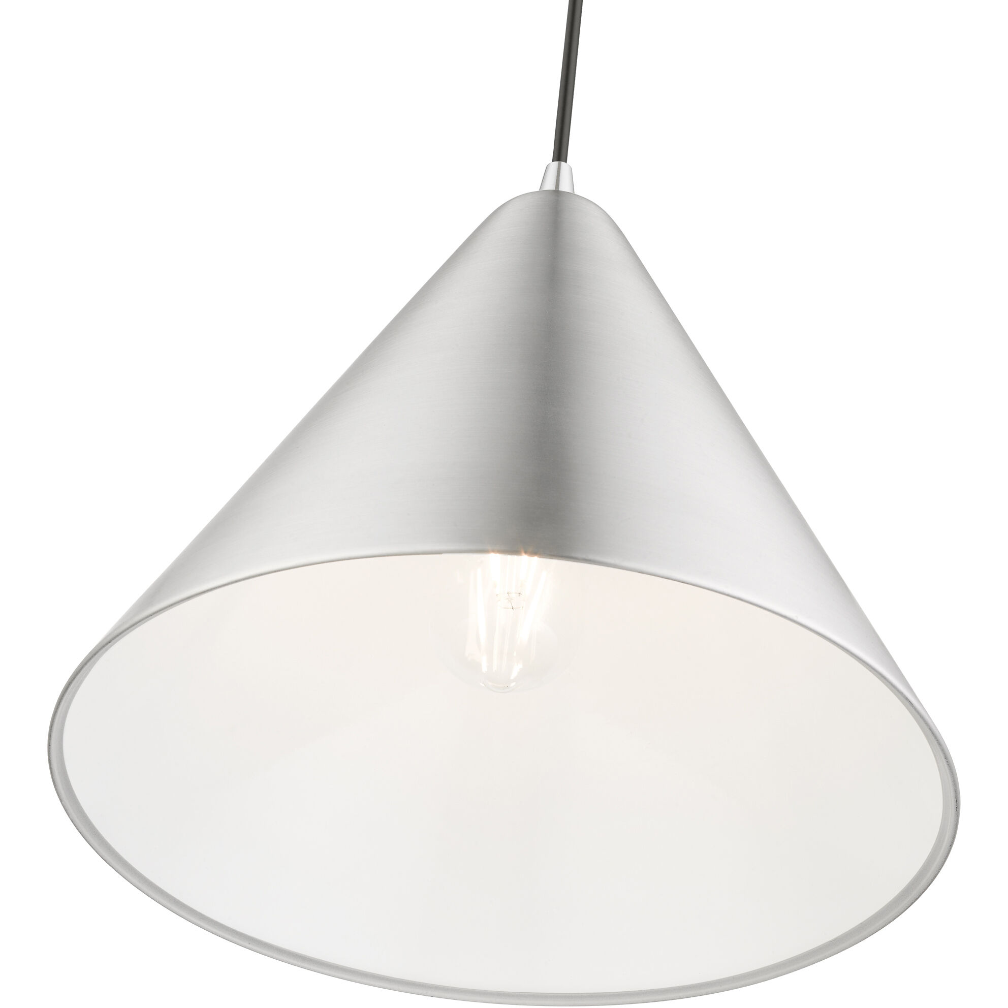 Dulce 1 Light 14 inch Brushed Aluminum with Polished Chrome Accents Pendant Ceiling Light