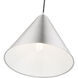 Dulce 1 Light 14 inch Brushed Aluminum with Polished Chrome Accents Pendant Ceiling Light