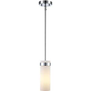 Crosby 1 Light 4 inch Polished Chrome Cylinder Mini Pendant Ceiling Light