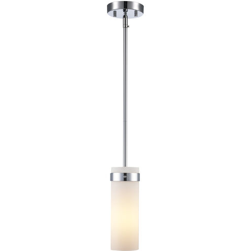 Crosby 1 Light 4 inch Polished Chrome Cylinder Mini Pendant Ceiling Light