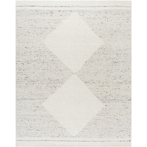 Peru 108 X 72 inch Light Silver / Off-White / Silver / Slate Handmade Rug in 6 x 9