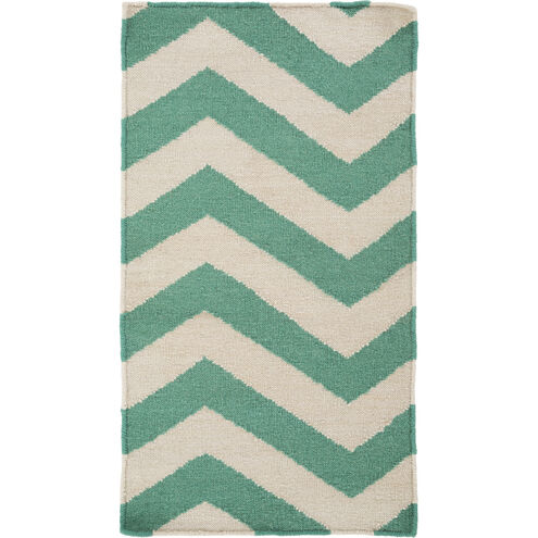 Frontier 36 X 24 inch Emerald, Cream Rug