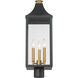 Hurstborne 3 Light 25 inch Dark Matte Black and Painted Legacy Brass Outdoor Post Lantern