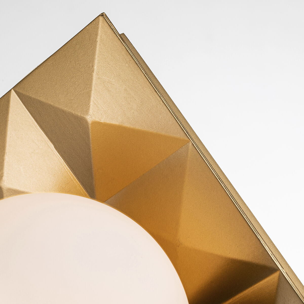 Deco 1 Light 6 inch Laquered Gold Bath Bar Wall Light