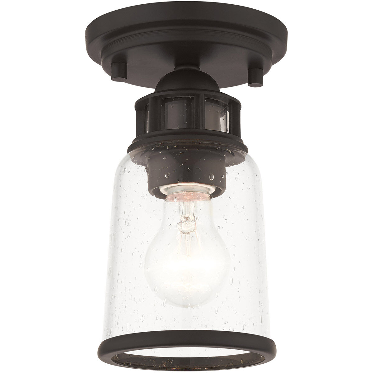 Lawrenceville 1 Light 5 inch Bronze Flush Mount Ceiling Light